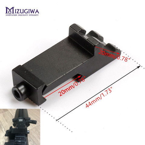 MIZUGIWA montaje alcance táctico ángulo de 45 grados Offset lado adaptador RTS 20mm Picatinny ferroviario láser Rifle de Caza ► Foto 1/6