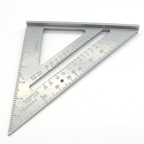 Regla medidora de aleación de aluminio de 7 pulgadas, medidor de velocidad para techos cuadrados, triángulo, ángulo, transportador, Trammel, herramientas de medición ► Foto 1/6