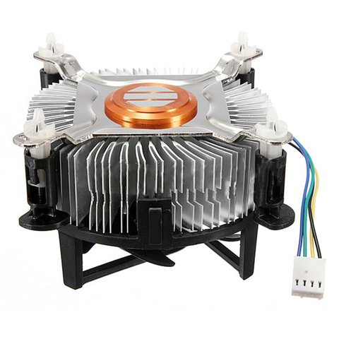 Ventilador de refrigeración para CPU, Material de aluminio de alta calidad, enfriador para ordenador, PC, ventilador de enfriamiento silencioso para 775/1155/1156 ► Foto 1/6