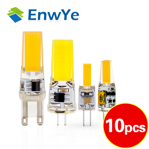 EnwYe LED G4 G9 lámpara bombilla AC/DC atenuación 12 V 12 V 220 V 3 W 6 W COB SMD luces de iluminación LED reemplazan la lámpara halógena de proyector ► Foto 1/5