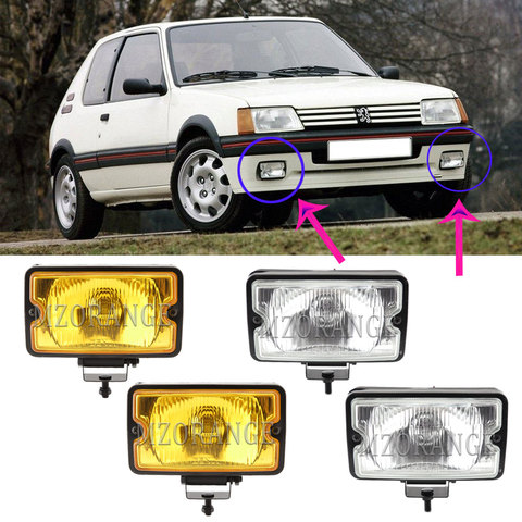 Foco de luz antiniebla delantera para coche, luces antiniebla halógenas para PEUGEOT 205 GTI CTI 106 306 Mi16 H3 ► Foto 1/6