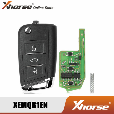 Xhorse XEMQB1EN Super llave de control remoto para VW MQB 3 botones con construido en Super Chip inglés Versión 5 unids/lote ► Foto 1/6