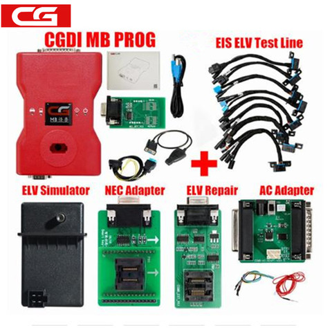 CGDI Prog MB para llave de coche Benz, compatible con todos los motores perdidos con ELV/Adaptador NEC, simulador ELV gratuito ► Foto 1/6