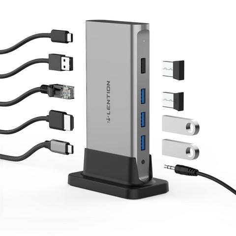 Adaptador de estación de acoplamiento para MacBook Pro USB-C HUB 11 en 1 USB C tipo C a Multi HDMI RJ45 VGA USB 3,0 2,0 con potencia (100W) ► Foto 1/6