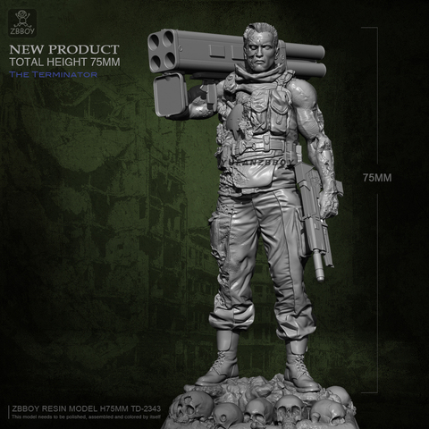 Kits de modelos de resina de 75mm, TD-2343 autoensamblado Terminator ► Foto 1/5