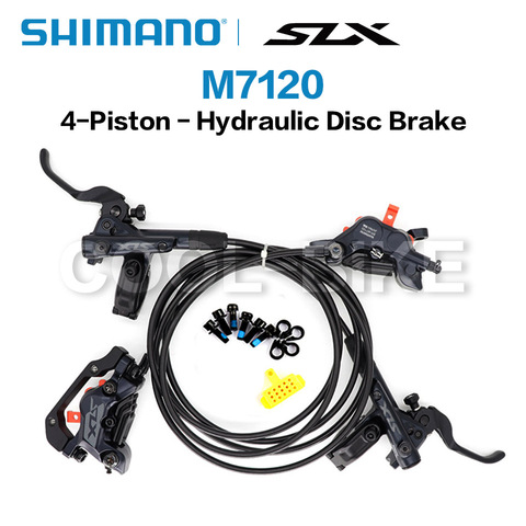 Shimano-frenos de disco hidráulico SLX M7120, 4 pistones, M7100, para bicicleta de montaña, 800/900mm, 1500/1600mm, izquierda y derecha ► Foto 1/6