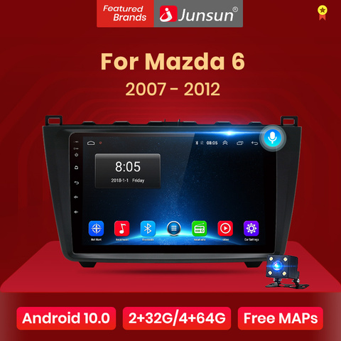 Junsun V1 2G + 32G Android 10 DSP auto Radio Multimedia reproductor de vídeo para Mazda 6 2007 2008 - 2012 GPS de navegación 2 din DVD RDS ► Foto 1/6