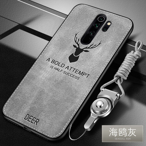 Funda de lujo para Xiaomi Redmi Note 8 Pro, silicona suave + tela dura, funda protectora trasera con diseño de gato ciervo para xiaomi redmi 8 8A ► Foto 1/6