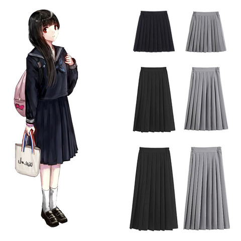 Uniformes de clase escolar de Anime para mujeres y niñas, vestido de  Cosplay coreano, japonés, Falda plisada de cintura alta, Collage de  Academia, trajes JK - Historial de precios y revisión |