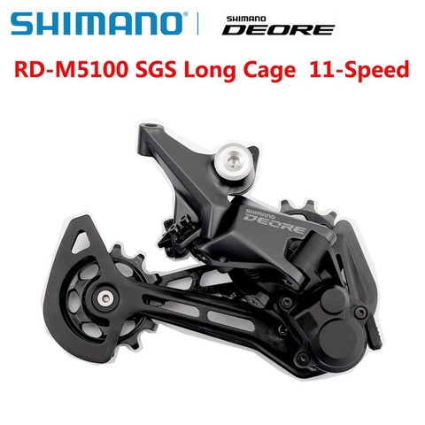 Nueva llegada Shimano Deore RD-M5100 RD M5100 SGS jaula larga desviador trasero sombra RD + 11 velocidad bicicleta desviador trasero ► Foto 1/3