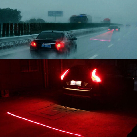 Anti-colisión trasera de coche y motocicletas luz antiniebla trasera láser luz de freno de estacionamiento para automóvil luz de advertencia trasera estilo de coche ► Foto 1/6