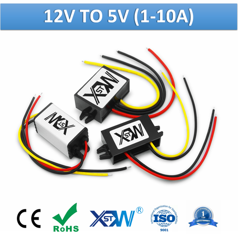 Convertidor de potencia de módulo reductor de CC a CC de 12V a 5V convertidor buck de 1 a 10 a 5V ► Foto 1/6