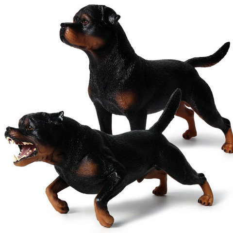 Gran tamaño de Rottweiler Animal figura coleccionable juguetes figuras de acción Animal de los niños de Juguetes ► Foto 1/5