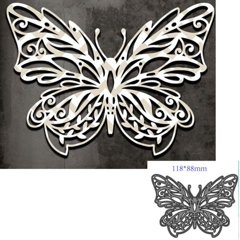 Troqueles de corte de Metal Plantilla de corte mariposa Animal decoración Scrapbook molde artesanal para corte de papel plantillas para perforar con cuchillas ► Foto 1/1