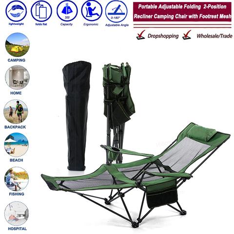 Playa con bolsa portátil plegable sillas pesca Camping asiento Oxford tela asiento ligero para acero inoxidable ► Foto 1/6