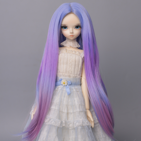 Muziwig-Peluca de cabello gris largo y rizado para muñeca Bjd, nuevo estilo, 2022, 1/3 Bjd, alta temperatura, envío gratuito, 1/4 ► Foto 1/6