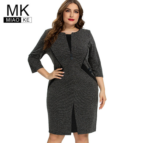 Vestido Vintage de talla grande para mujer, vestidos elegantes a la moda, 4XL, 5XL, 6XL, otoño 2022 ► Foto 1/6