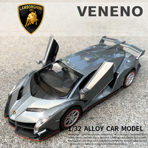 Lamborghinis Veneno-Coche en miniatura de aleación para niños, vehículo de juguete de acero fundido, coches de imitación altos, juguetes para niños, regalos de Navidad, escala 1:32 ► Foto 1/5