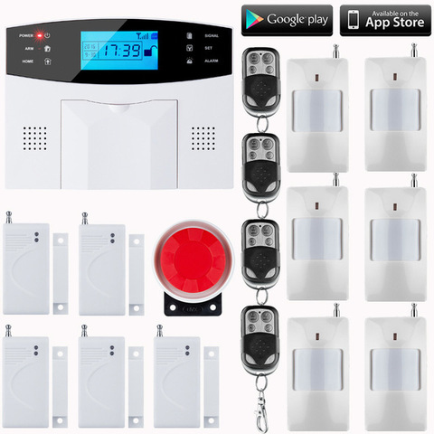 Teclado LCD RU/SP/EG/FR/IT, sistema de alarma GSM inalámbrico por voz SMS para el hogar, sistema inteligente de alarma de seguridad de puertas antirrobo automático ► Foto 1/6