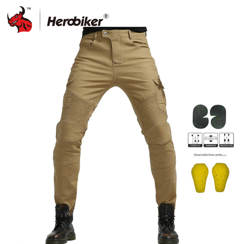 HEROBIKER-pantalones vaqueros para motocicleta para hombre, pantalones estilo motero, protección para Moto ► Foto 1/6