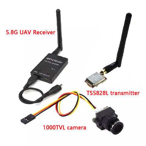 5,8G receptor FPV UVC Video enlace descendente OTG VR teléfono Android TS5828L 40CH 600mW inalámbrica transmisor AV 1000TV Cámara ► Foto 1/6