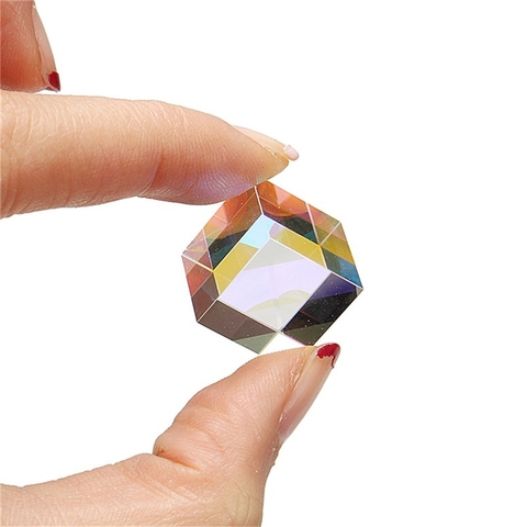 Prisma cuadrado de cristal óptico 5mm cúbico ciencia cubo óptico Prisma fotografía con Prisma Hexahedral decoración del hogar Prisma vidrio ► Foto 1/1