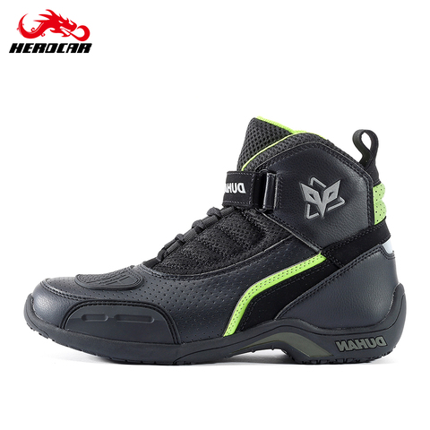 Botas de motocicleta de cuero genuino de vaca botas de carreras de motocicleta calle Moto Chopper Cruiser botas de montar de motocicleta ► Foto 1/6