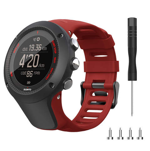 Pulsera de silicona para deportes al aire libre, banda de reloj para SUUNTO Ambit1 Ambit 2 2R 2S Ambit3 3p/3s/3S, correa de repuesto para pulsera ► Foto 1/6