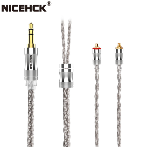 NiceHCK-Cable de cobre Chapado en plata para auriculares, actualización de C24-3, 24 núcleos, 3,5mm/2,5mm/4,4mm, MMCX/NX7/QDC/0,78, 2 pines para ST-10s YTAO ► Foto 1/6