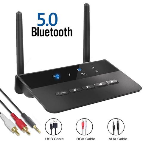 Transmisor de audio y música de largo alcance con Bluetooth 5,0, receptor 4 en 1, adaptador inalámbrico para TV y PC, baja latencia, aptX HD, 222ft/80m ► Foto 1/6