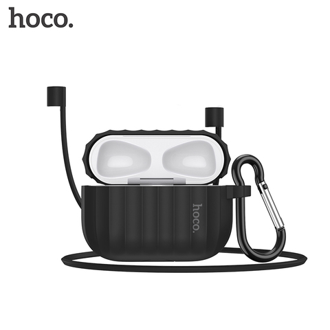 HOCO-funda de silicona blanda para Apple Airpods pro, Protector ultrafino colorido para Airpods pro, cuerda antipérdida ► Foto 1/6