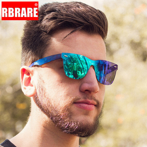 RBRARE 2022, gafas de sol Siamesas para hombre, uñas de arroz, gafas de sol para mujer, coloridas gafas de sol Retro de lujo, gafas de sol rosadas con espejo para mujer ► Foto 1/6