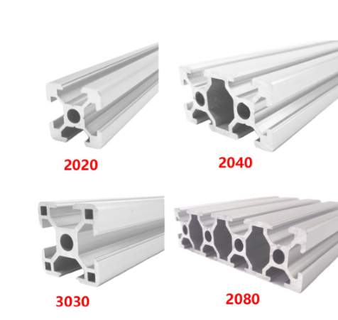 2022, 2040, 3030, 2080 de perfil de aluminio 100, 200, 300, 350, 400, 450, 500, 550, 600 mm carril lineal de extrusión CNC 3D piezas de la impresora ► Foto 1/5