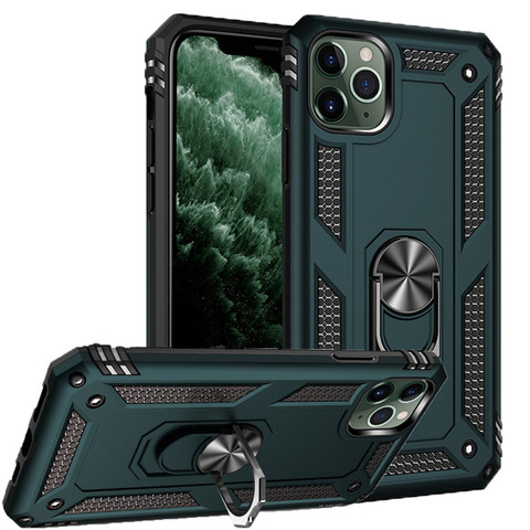 Funda de teléfono con soporte y hebilla de anillo de Metal militar, para iphone 12, Mini, 11 Pro, XS, Max, XR, X, 6, 6S, 7, 8 Plus, SE, 2022 ► Foto 1/6