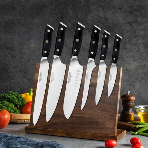 Cuchillos de cocina japoneses 8 pulgadas cuchillo de Chef Set Alemania 1,4116 acero de alto carbono Santoku pesca cuchillo de cocina afilado hecho a mano ► Foto 1/6