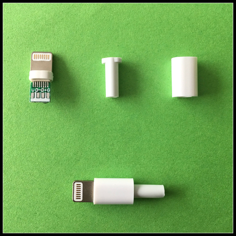 4 unids/lote base Dock Lightning USB macho con Chip Junta y no Chip de YT2157Y DIY montado Cable de carga haciendo uso de teléfono ► Foto 1/6