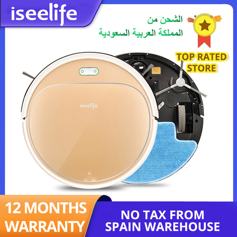 ISEELIFE 1300 PA inteligente Robot aspiradora 2in1 para casa seco húmedo tanque de agua de motor sin escobillas inteligente ROBOT de limpieza de ASPIRADOR ► Foto 1/6