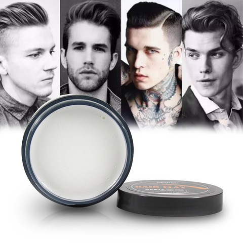 Pelo arcilla alta mantener bajo brillo cabello cera natural para hombre de moda pelo fresco estilo años 80g mejor estilo fuerte uso diario ► Foto 1/6