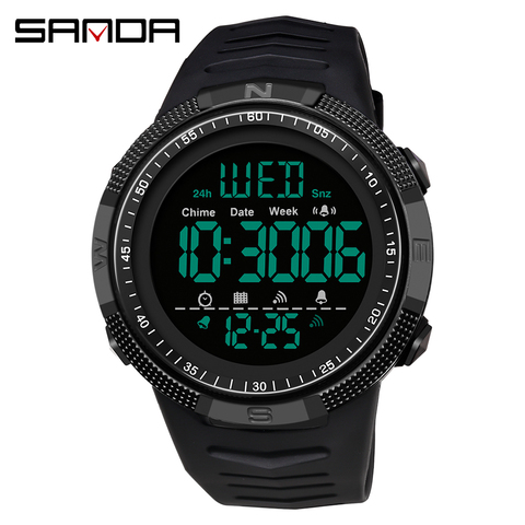 SANDA-relojes militares deportivos para hombre, pulsera electrónica LED resistente al agua hasta 50M, 6014 ► Foto 1/6