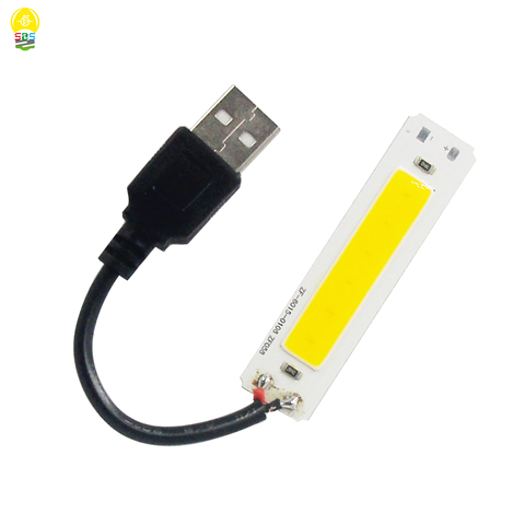 Fuente de luz led USB de 5V CC, 60x15mm, 2W, Chip COB a bordo, tira blanca cálida y fría, iluminación de barra, Bombilla para luces de trabajo DIY ► Foto 1/6