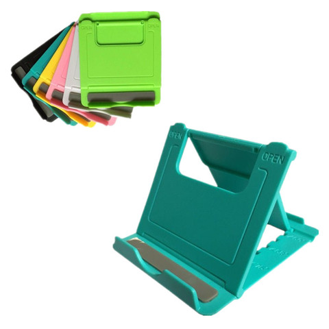 Mesa plegable para tabletas, soporte universal de escritorio de plástico para teléfono móvil, de diferentes colores ► Foto 1/6