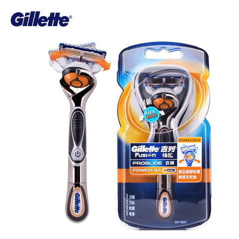 Máquina de afeitar eléctrica de fusión Gillette alimentado razors hombres Afeitadora eléctrica 1 con 1 hojas de seguridad razors fusión Proglide ► Foto 1/6