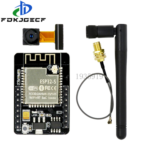 Módulo WiFi de ESP32-CAM serie ESP32 a placa de desarrollo WiFi ESP32 CAM 5V Bluetooth con módulo de cámara OV2640 + antena 3DBI ► Foto 1/5