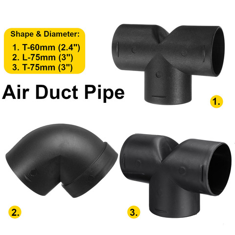 Calentador diésel de estacionamiento, tubo de ventilación de aire, conector de salida de tubo de codo, pieza en T, 60mm, 75mm, 90mm ► Foto 1/6