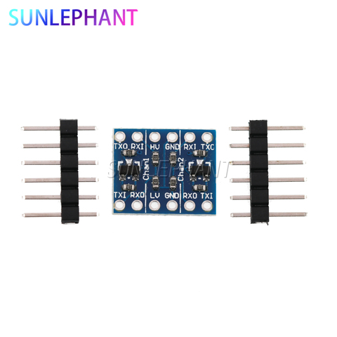 5 uds 2-forma de conversión de nivel Módulo de Sensor de CII I2C UART, SPI, 3,3 V a 5V 5V a 3,3 V lógica nivel con pines ► Foto 1/6