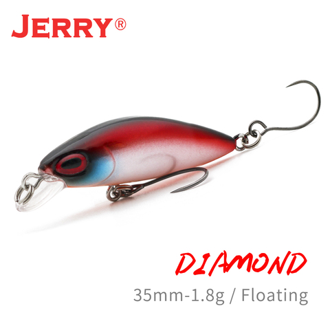 Jerry de trucha micro wobbler manivela pesca señuelos flotante ultraligero corriente zona rock 35mm y 1,8g cebo artificial, ► Foto 1/6