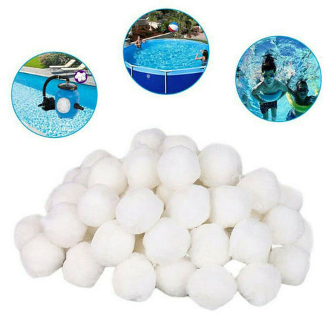 Filtro bolas de piscina de alta densidad, tratamiento de agua de piscina con capacidad de algodón, filtración de calidad de agua, filtro alternativa, arena de 100g ► Foto 1/6
