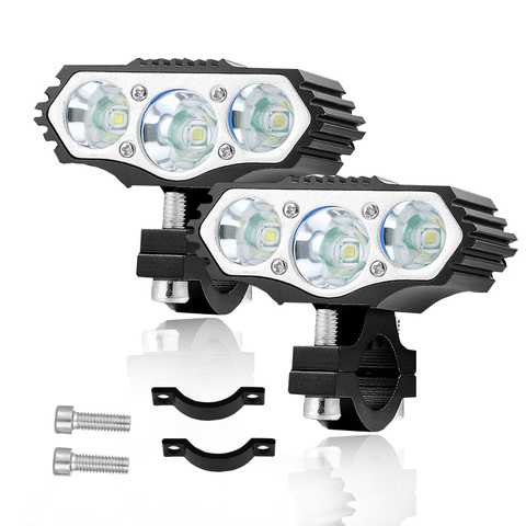 Faro Led para motocicleta T6, lámpara LED de 3 modos para bicicleta, accesorios de bicicleta de ciclismo, bombillas para patinete ► Foto 1/6