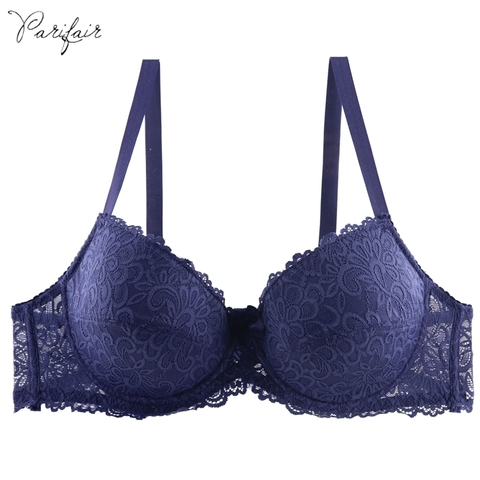 PariFairy cubierta de encaje Floral de algodón forrado sujetador Sexy Bh Push Up ropa interior Mujer sujetador transparente Mujer sujetador Lencería ► Foto 1/6