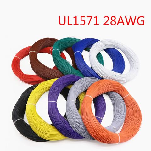 5 metros UL1571 28AWG Cable electrónico PVC 28 AWG aislados cobre chapados en estaño Cable tira LED OD 0,9mm ► Foto 1/5